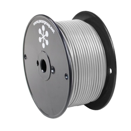 Pacer Group Primary Wire, Marine, 10 AWG, 1C C, Gray, PVC, Stranded, 600V, 250 ft. WUL10GY-250